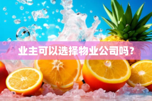 业主可以选择物业公司吗？