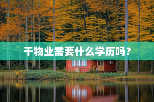 干物业需要什么学历吗？