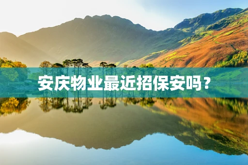 安庆物业最近招保安吗？