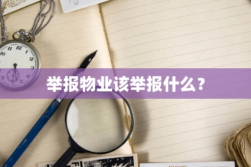 举报物业该举报什么？