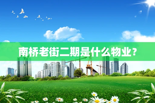 南桥老街二期是什么物业？