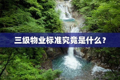 三级物业标准究竟是什么？