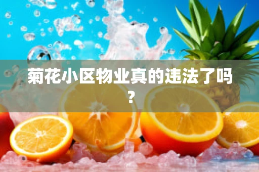 菊花小区物业真的违法了吗？