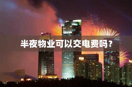 半夜物业可以交电费吗？