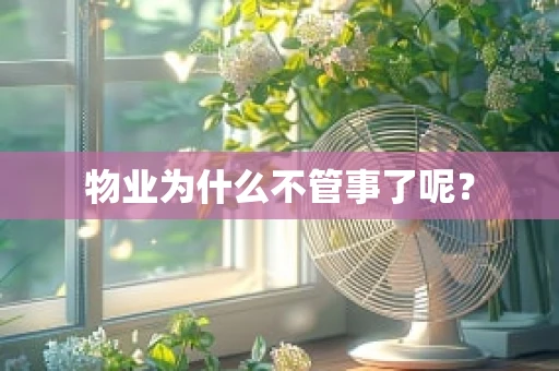 物业为什么不管事了呢？
