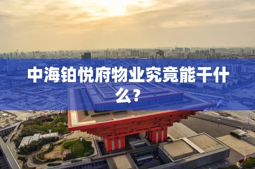 中海铂悦府物业究竟能干什么？