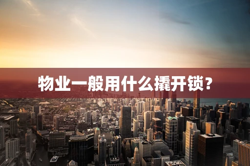 物业一般用什么撬开锁？