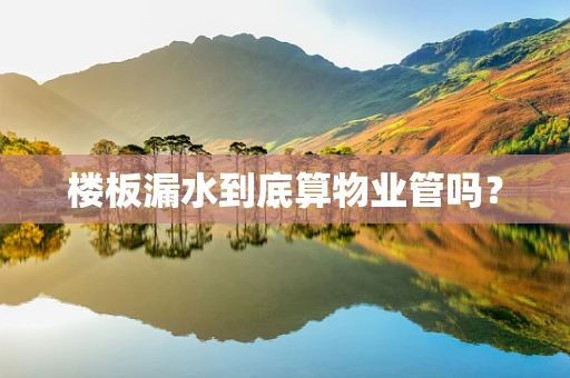 楼板漏水到底算物业管吗？