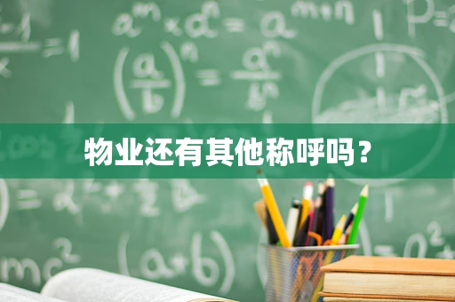 物业还有其他称呼吗？
