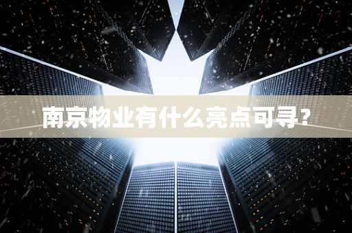 南京物业有什么亮点可寻？