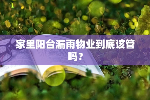 家里阳台漏雨物业到底该管吗？