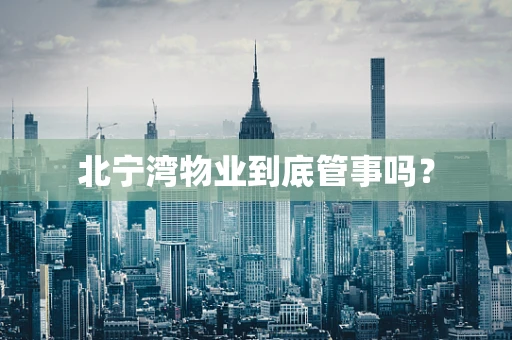 北宁湾物业到底管事吗？