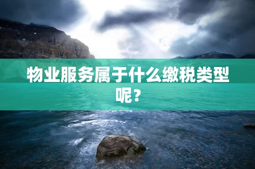物业服务属于什么缴税类型呢？