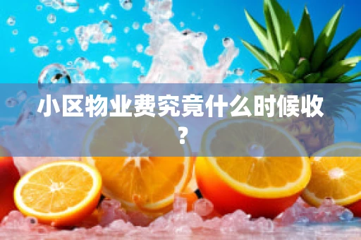 小区物业费究竟什么时候收？