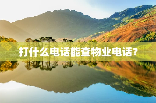 打什么电话能查物业电话？