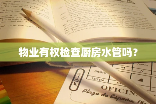 物业有权检查厨房水管吗？