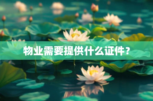 物业需要提供什么证件？