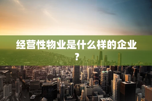 经营性物业是什么样的企业？