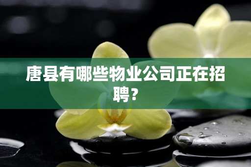 唐县有哪些物业公司正在招聘？